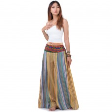 Creme Hippie Skirt Pants, Bohemian Skirt Pants FK432